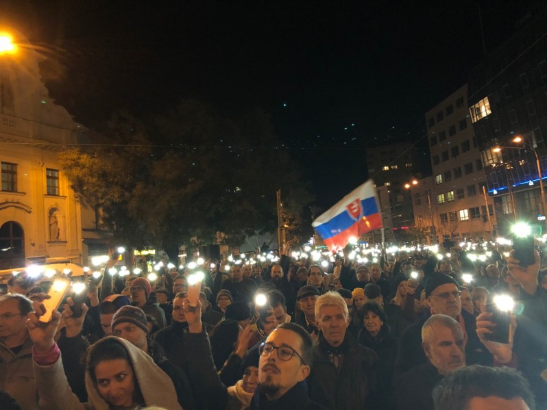 Slováci opäť demonštrovali za slušnú krajinu