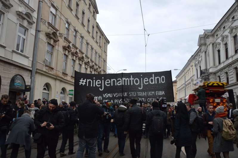 Študenti hromadne pochodovali Bratislavou
